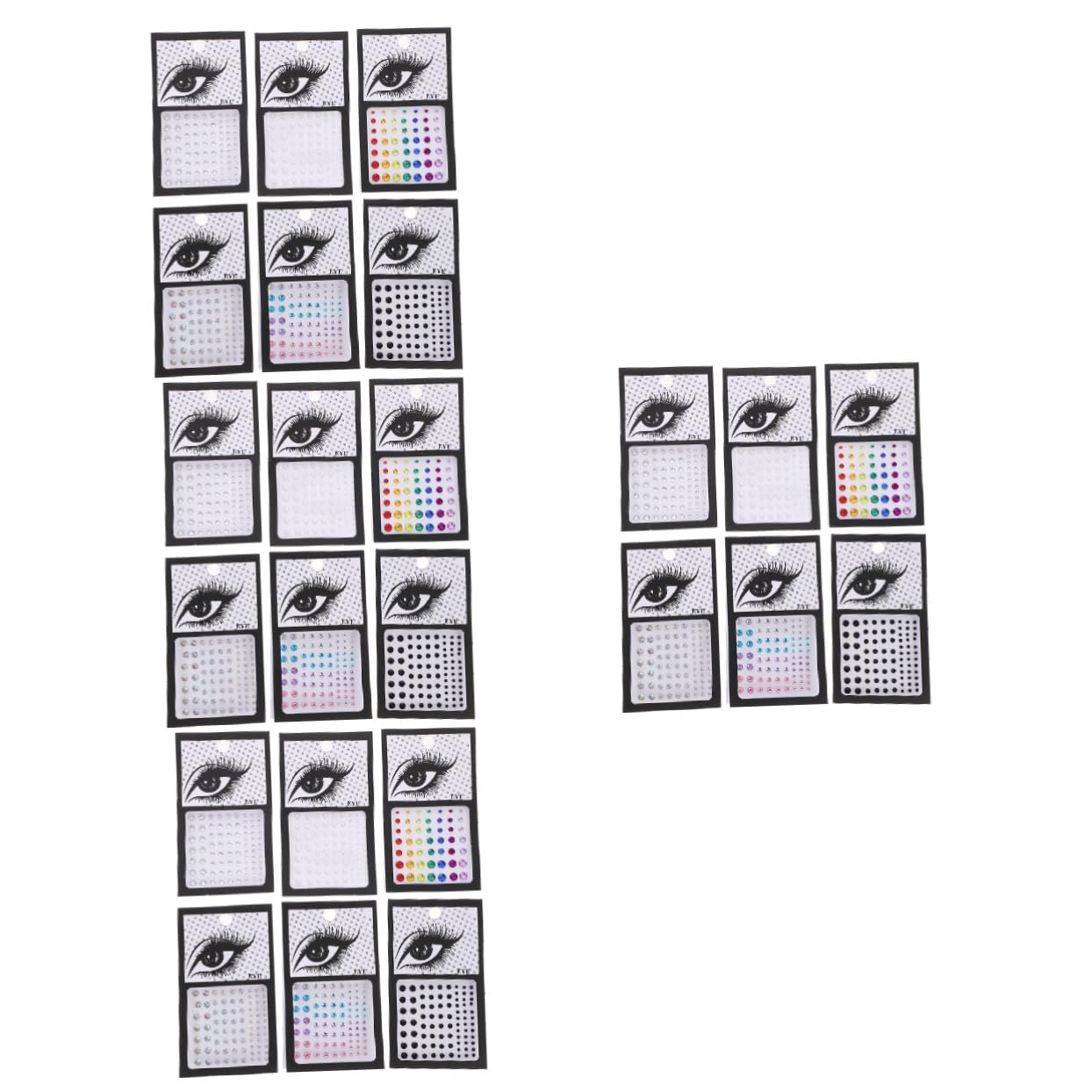 4 Set Di Gemme Per Gli Occhi Per Il Trucco Adesivi Gioiello Per Il Viso Adesivi Lucidi Per La Decorazione Del Corpo E Dellabbigliamento 6 Fogli * 4