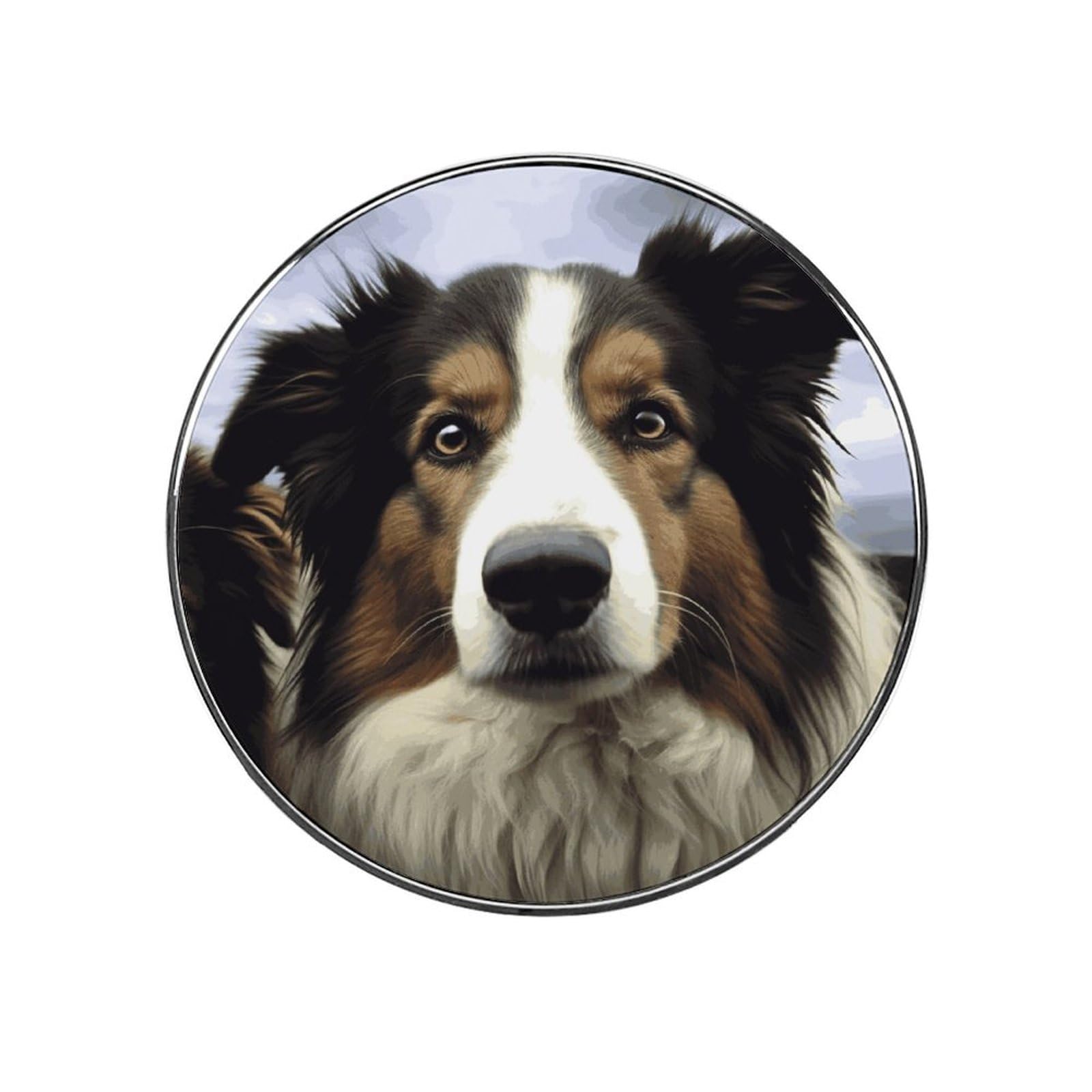 Adfgyerh Style Sheep Dog Refrigerator Magnets Circular Design，Stickers Home Decorations，Fridge Magnets For Fridge Plant Lovers Kitchen Office Locker Whiteboard Car Garage Decor.