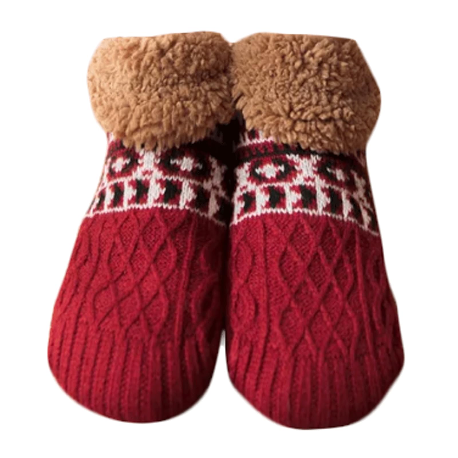 KRILLIQ Calzini da notte pelosi unisex Calzini invernali caldi in peluche antiscivolo per le gambe Pantofole comode Calzini da pavimento per la casa invernale