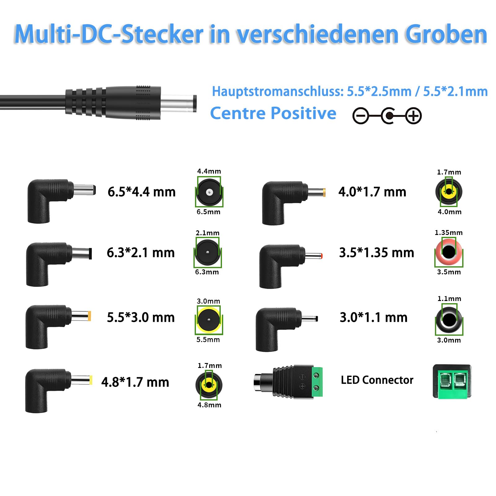 5V 3A Alimentation électrique, CA 100~240V vers CC 5Volt Adaptateur. | 5V Alimentation Electrique pour 5Vdc 3A 2A 1.5A 1A 0.5A Bande lumineuse LED Pistolet de Massage Platine vinyle Routeur etc.