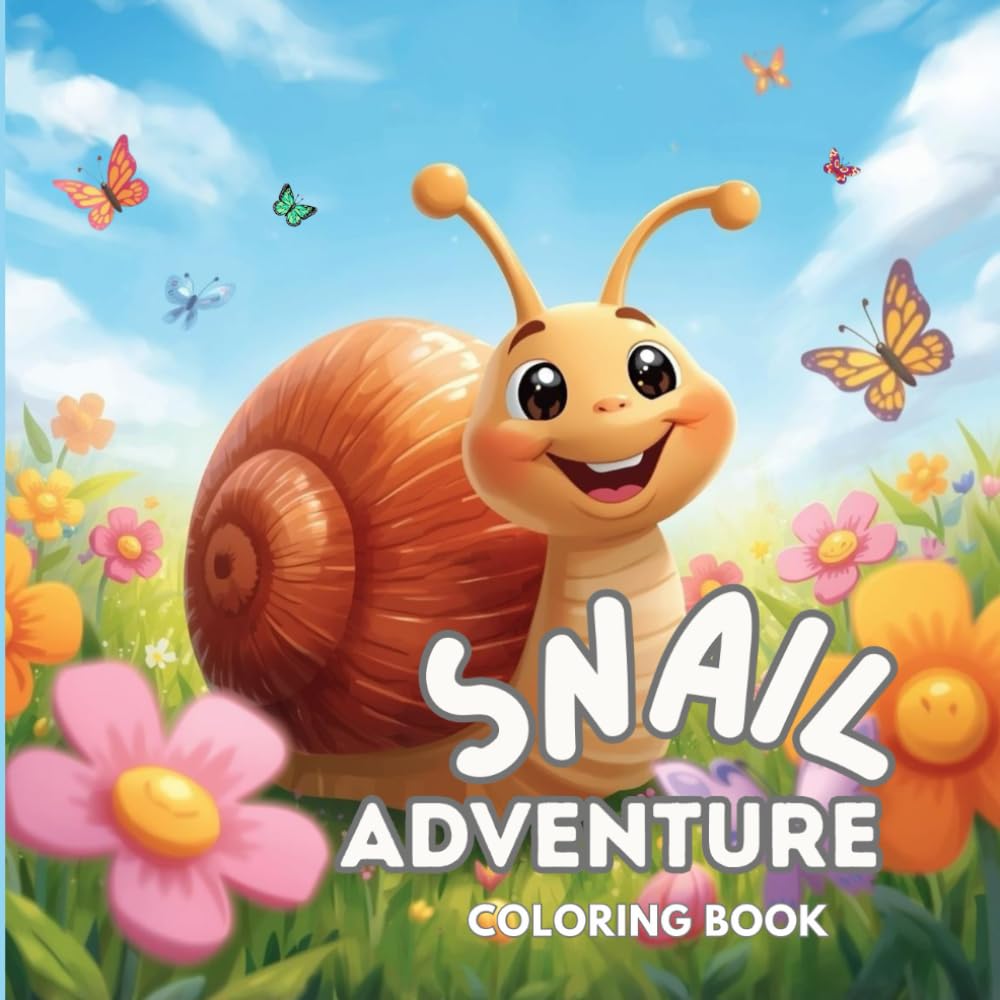 Snail Adventure: A Cute and Relaxing Snail Coloring Book for Kids