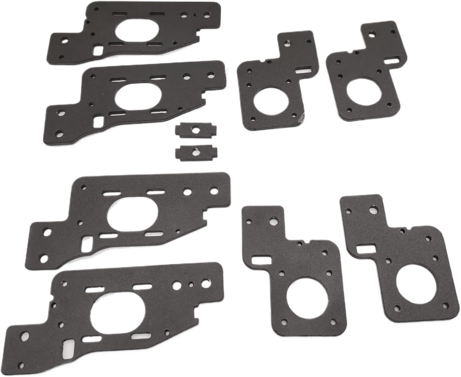 For Fun-ssor Black Color for Vo-ron 2.4 3D printer for Quad-XY for AWD upgrade front/rear Motor Mounts plate kit laser cut 3mm aluminum parts