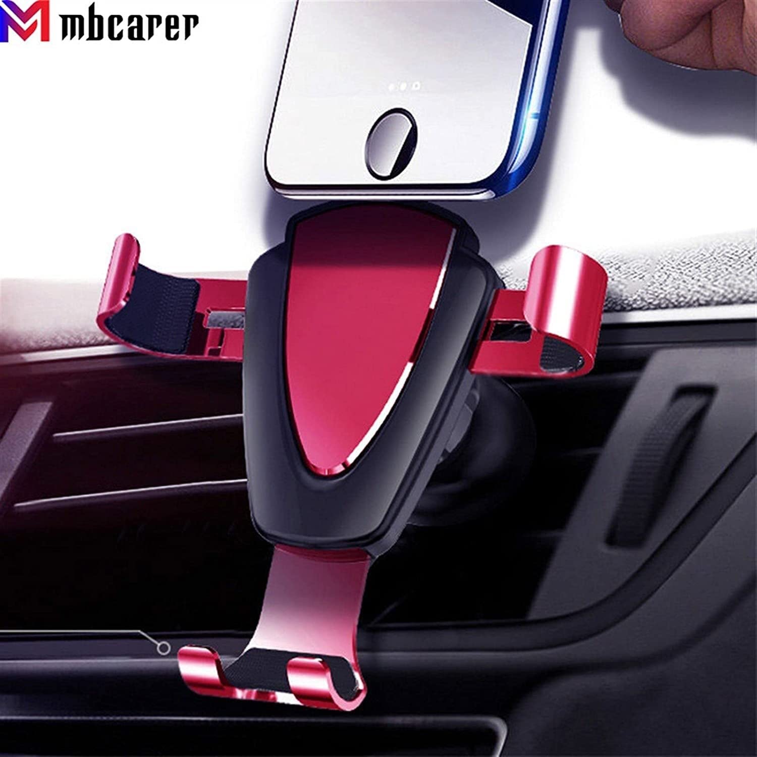 Porta Cellulare Auto, Supporto per telefono cellulare Supporto per telefono a gravità Supporto per telefono cellulare a gravità in metallo per auto con blocco automatico Supporto Auto Universale(Black