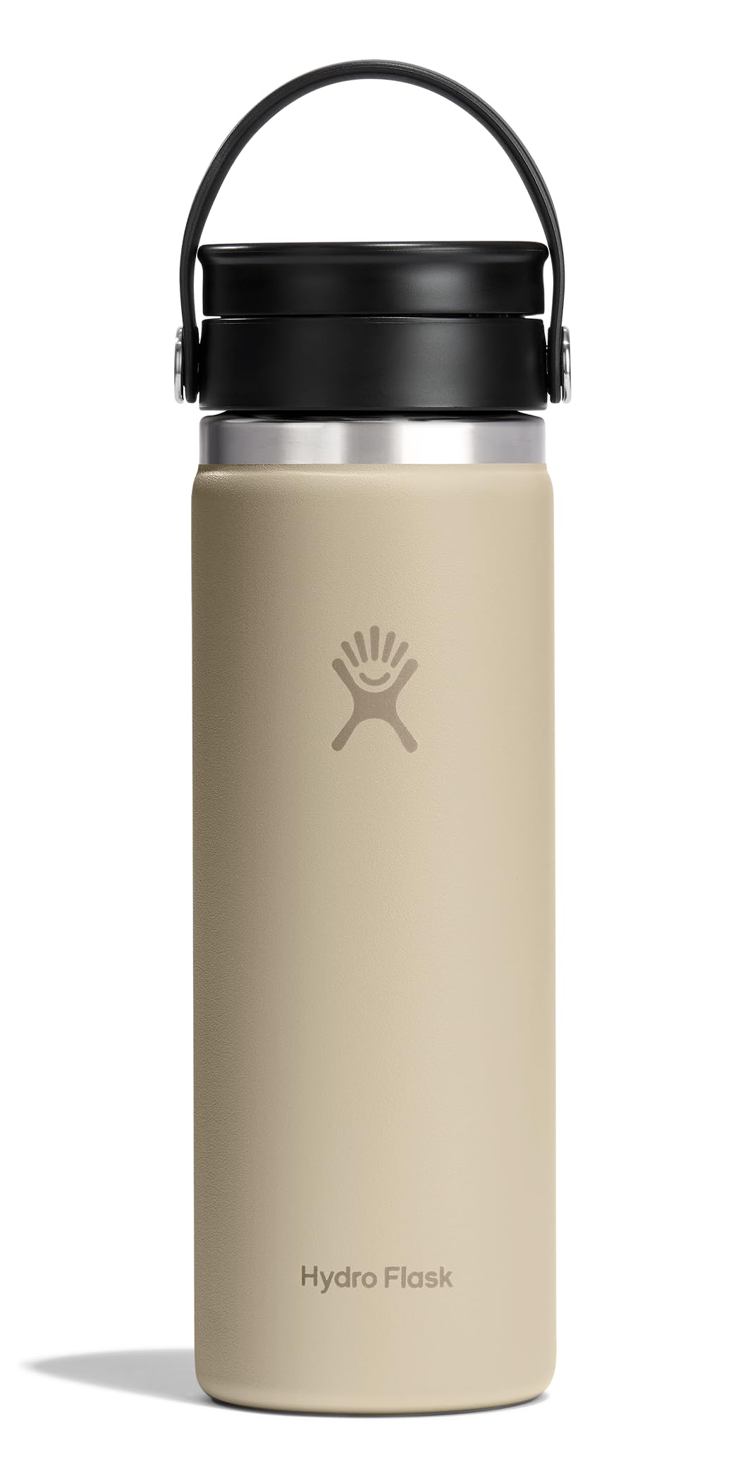 Hydro Flask Oats Flex Sip Coffee Tumbler - Insulated Stainless Steel, Non Spill, Leak Proof Travel Coffee Cup 20 Oz Oat Brown