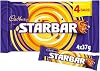 Cadbury Starbar Chocolate Bar, Milk Chocolate with Caramel & Peanut Centre, Multipack of 4 x 37 g Bars (Pack of 1)