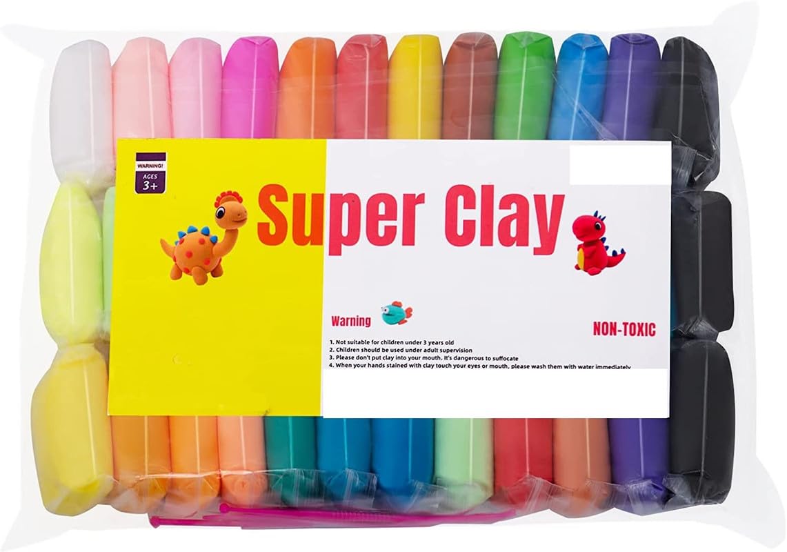 Eclet (Pack of 12) Air Dry Clay, Colorful Children Soft Clay, Creative Art Crafts, Gifts for Kids-Multi Color. Non-Toxic Modeling Magic Fluffy Foam Bouncing Clay Putty Kit for Kids with Tools .132 (B0CJ7FXW78) Amazon Price History, Amazon Price Tracker