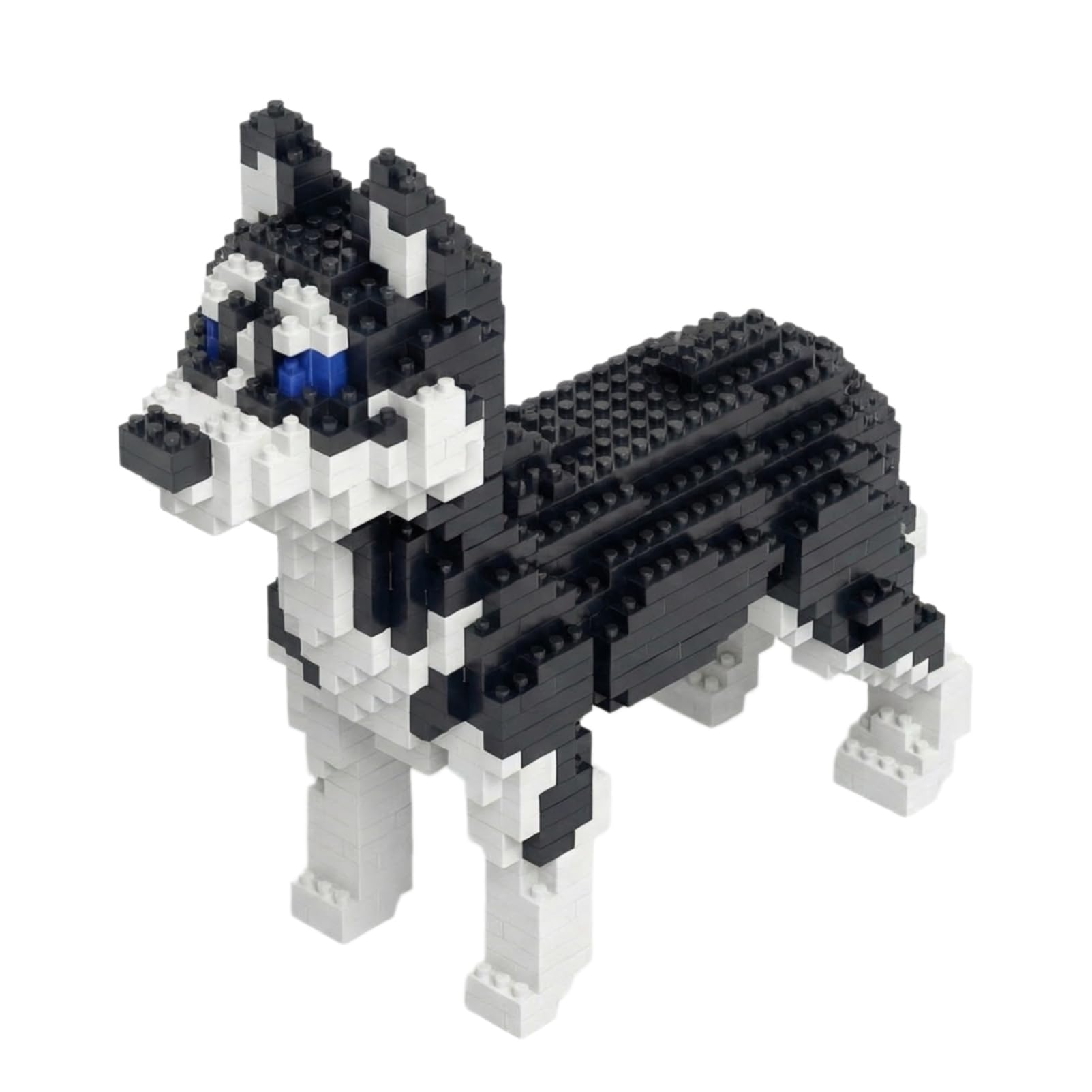 Creative Building Set for Teens and Adults, Advanced DIY Engineering Kit, Complex Mosaic Art Project, Stress Relief Puzzle Gift for Ages 14+（Siberian Husky）