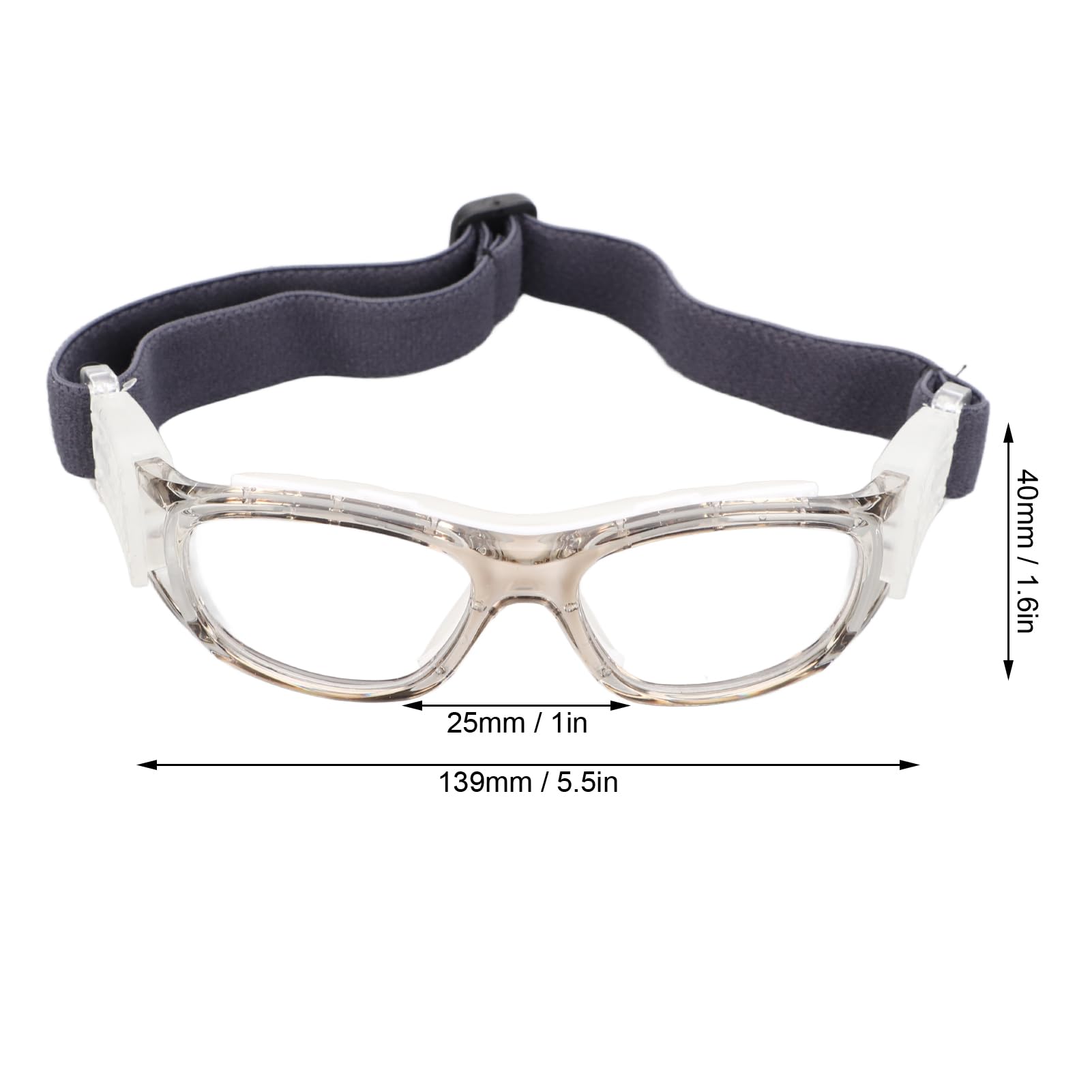 lyrlody Gafas de Baloncesto Gafas Deportivas para Niños Lentes Protectoras Ajustables de Policarbonato con Lentes Intercambiables para Baloncesto Fútbol Ciclismo (5-15 Años) — view 3