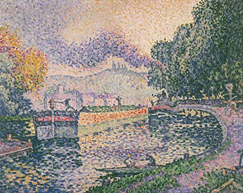 Affiche Paul Signac et tableau impression sur toile salon - Le canal des remorqueurs 60x90cm