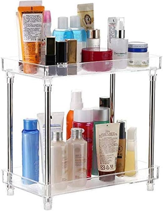 Amazon 洗面所収納 バスラック トイレカウンター 風呂場 浴室 シャンプー ラック バススタンド コーナーラック ステンレス 2段 大容量収納 省スペース お風呂 収納 バス用品 棚 アクリルベース 浴室用ラック ホーム キッチン オンライン通販