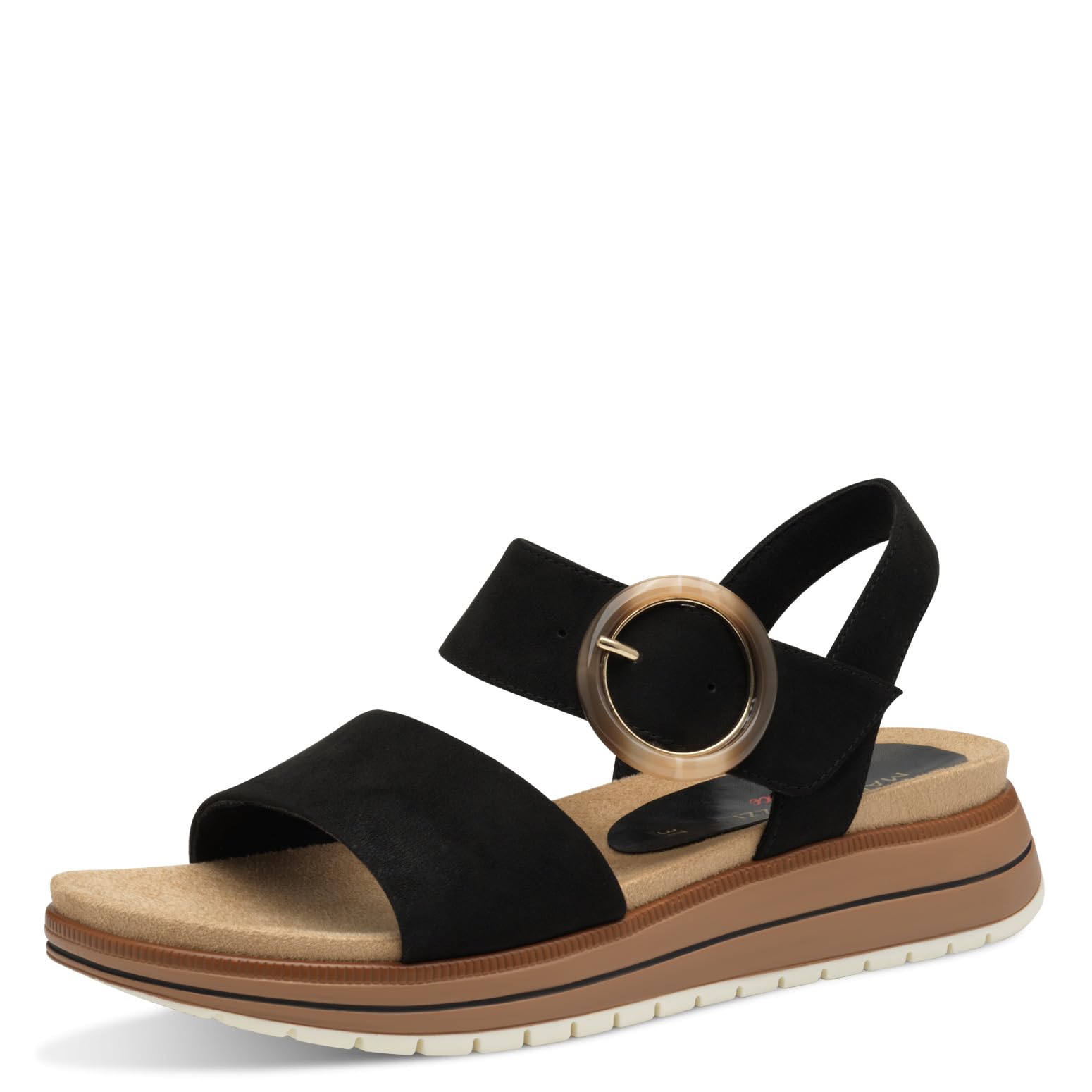 MARCO TOZZI Damen Sandalen flach mit Klettverschluss Sommer