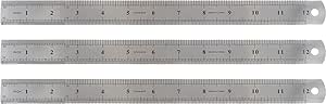 Flexible Metal Ruler - Pack of 3 - Stainless Steel Metric Rulers - 12 ...