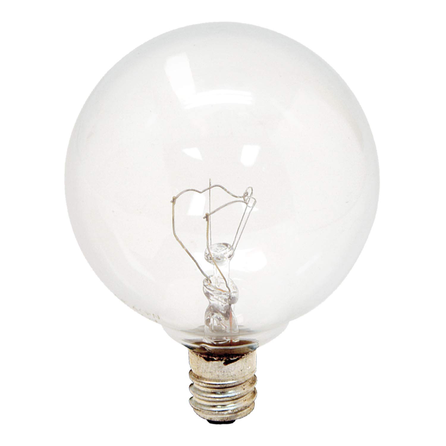 GE Globe Light Bulbs, 25 Watt, G16.5, Vanity Lights (25 Pack)