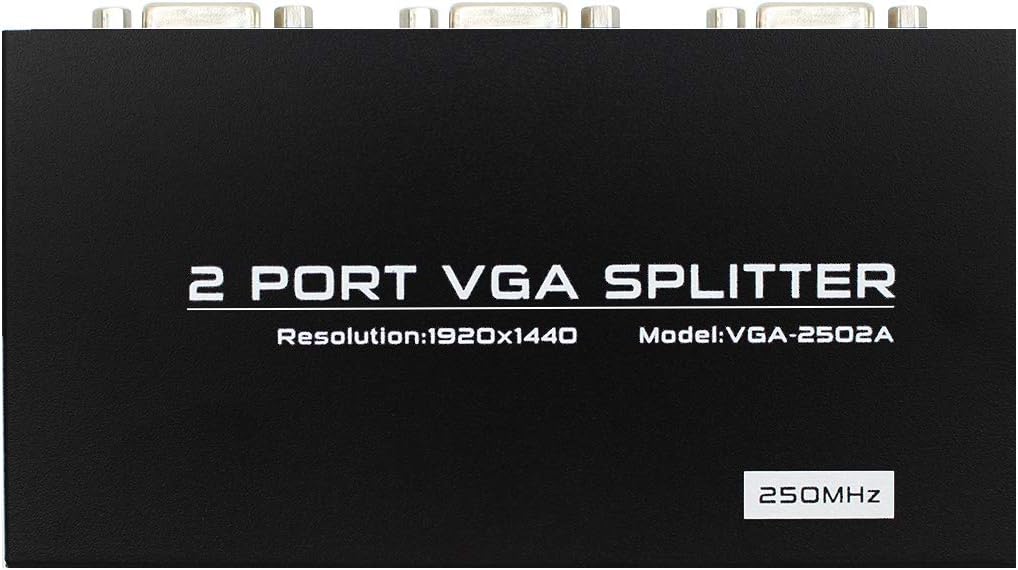Popular Powered 1 in 2 Out VGA Video Splitter Distribution Box Signal Copy with Power Adapter 250mhz High Resolution 1920X1440 Discount 80% Powered 1 in 2 Out VGA Video Splitter Distribution Box Signal Copy with Power Adapter 250mhz High Resolution 1920X1440
