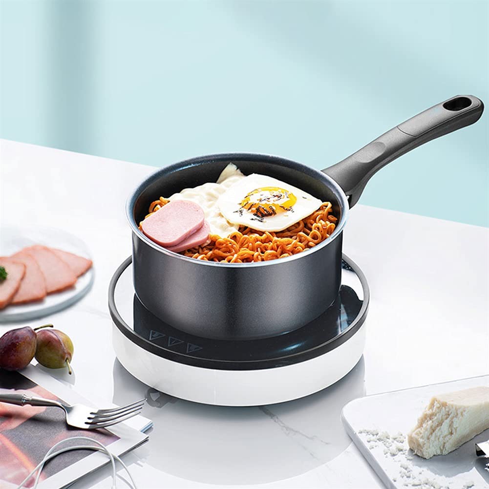Padella Antiaderente POT Cucina Nonstick Casseruola in vetro coperchio -Multifurpose uso per la casa cucina o ristorante casseruola (grigio-nero) per tutti i tipi di cottura