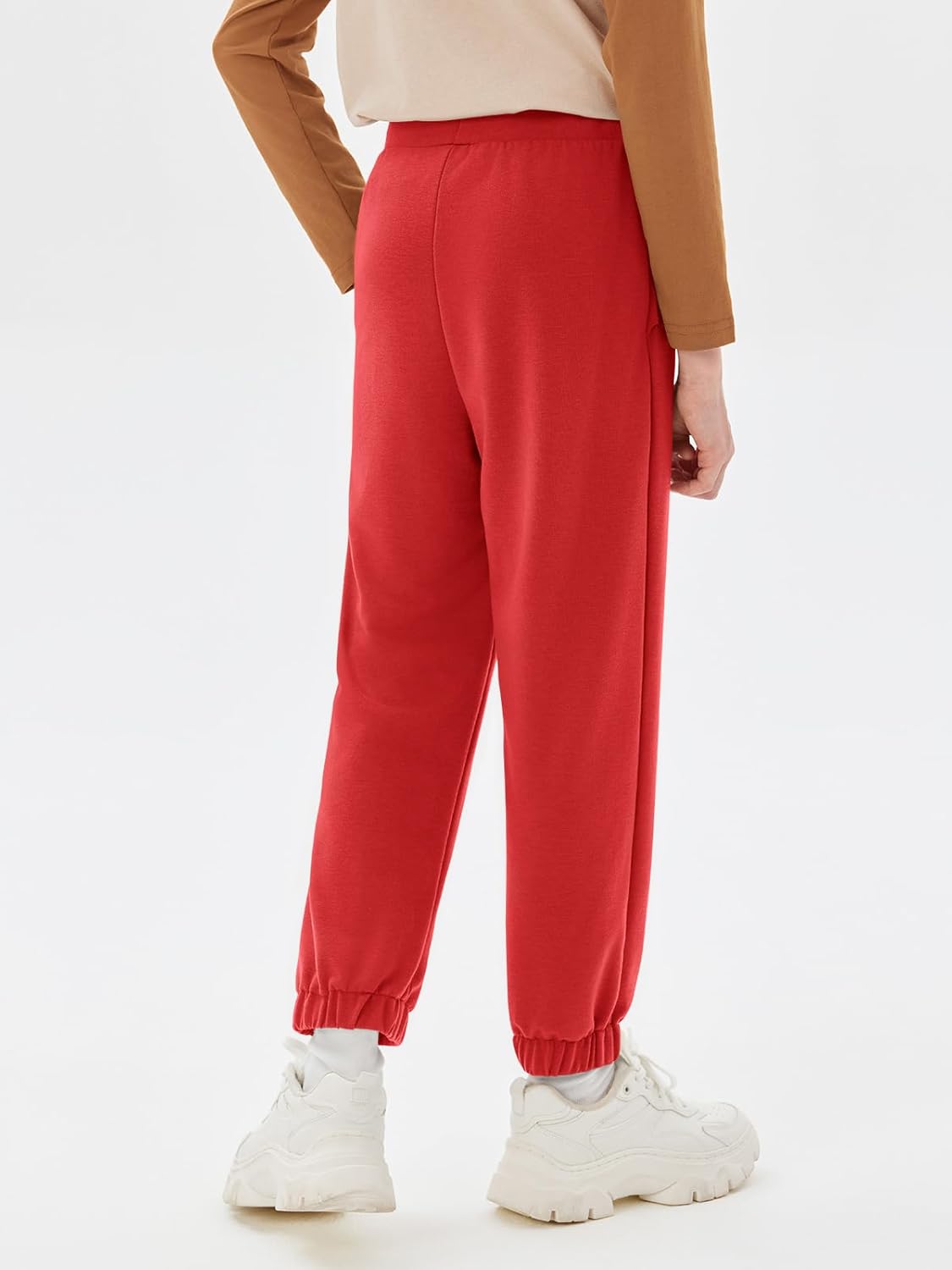 Haloumoning Boys Athletic Sweatpants Basic Elastic Waist Joggers Active Pants with Pockets 5-14 Years - Image 3