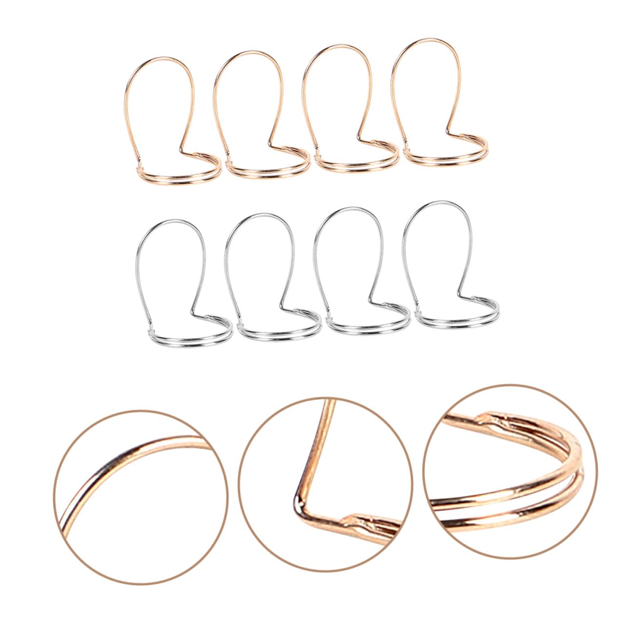 SOLUSTRE Lot De 8 Médiators En Métal Pour Guitare Basse Et Mandoline, Médiator De Pouce Et Index, Fin Et Léger, Couleurs or Et Argenté, Accessoires Pour Musiciens Et Joueurs D'instruments à Cordes