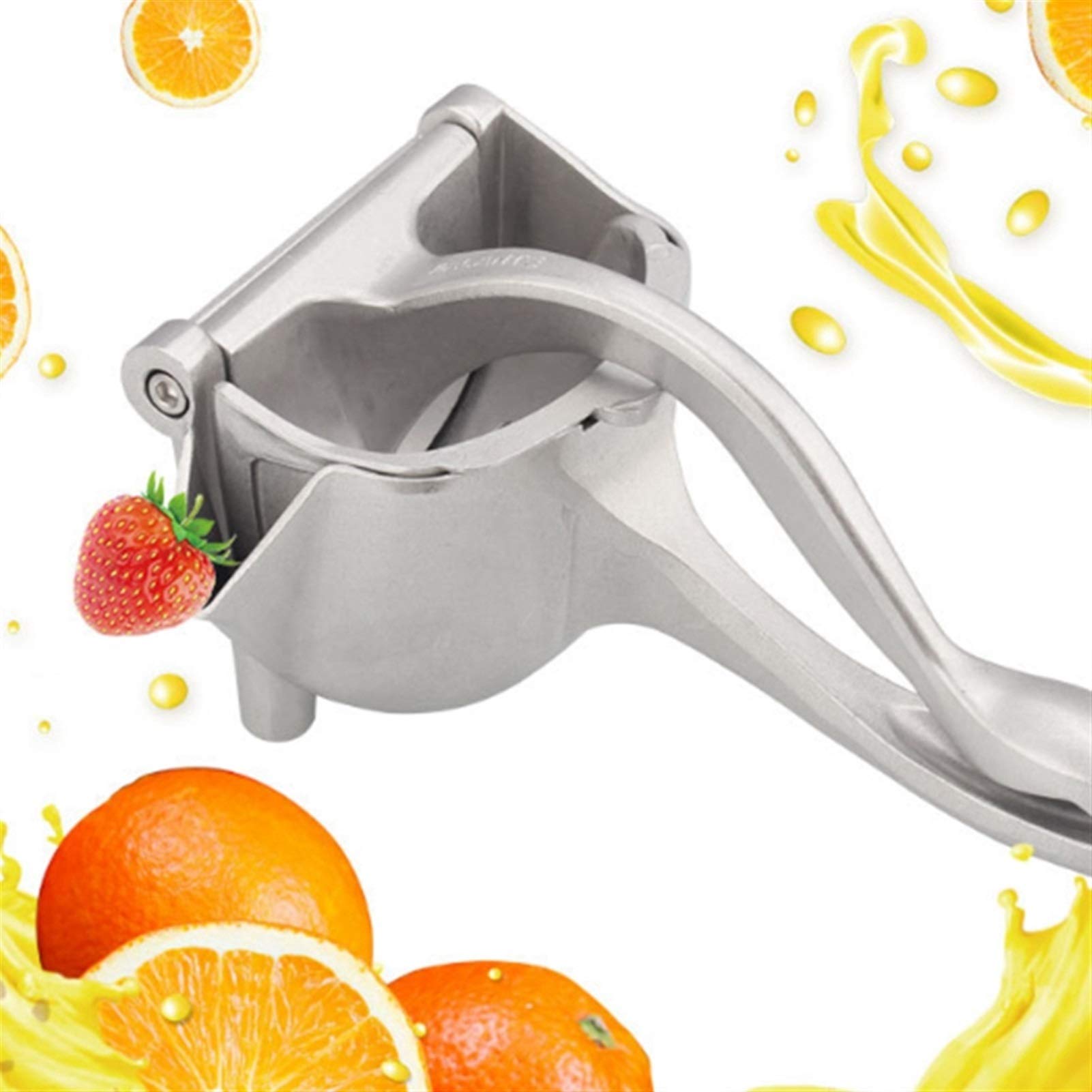 Silber Metall Manuelles Juicer Obst Squeezer Saft Squeezer Zitrone Orange Juicer Presse Haushalt Multifunktionale Juicer (Color : Silver)