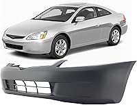 FitParts Primed Front Bumper Cover for Honda Accord 2003-2005 DX EX LX Hybrid Sedan - No Sensor Holes HO1000210