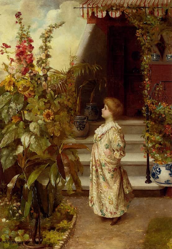Affiche Toile la petite bouquetière Maude Goodman Paysage Grand Format 60x90cm