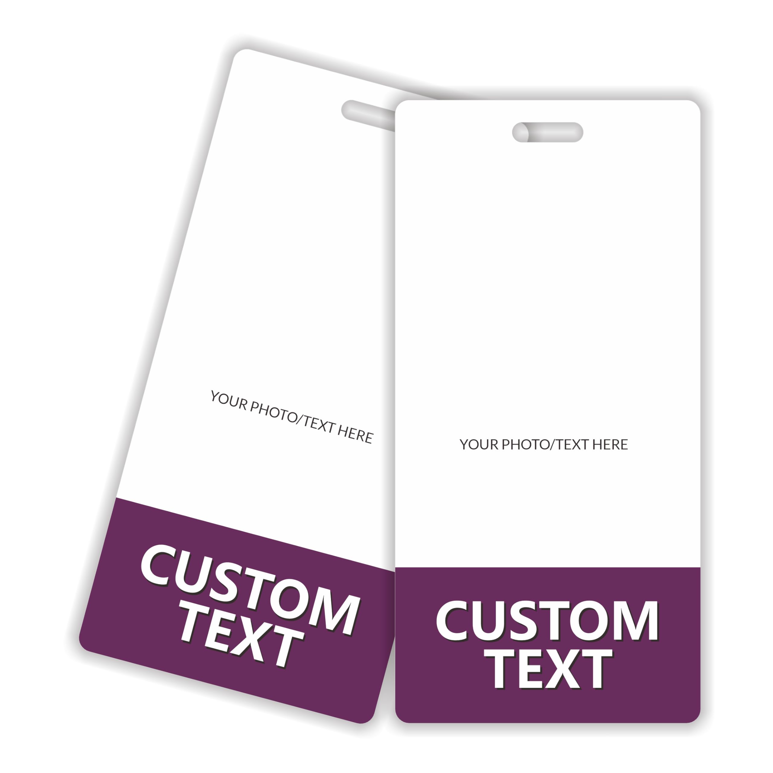 Customizable Badge Buddy - Phlox Vertical Over Size 24 Pack -Multiple Colors and Fonts Print On Both Sides Durable and Water Resistant Ideal for