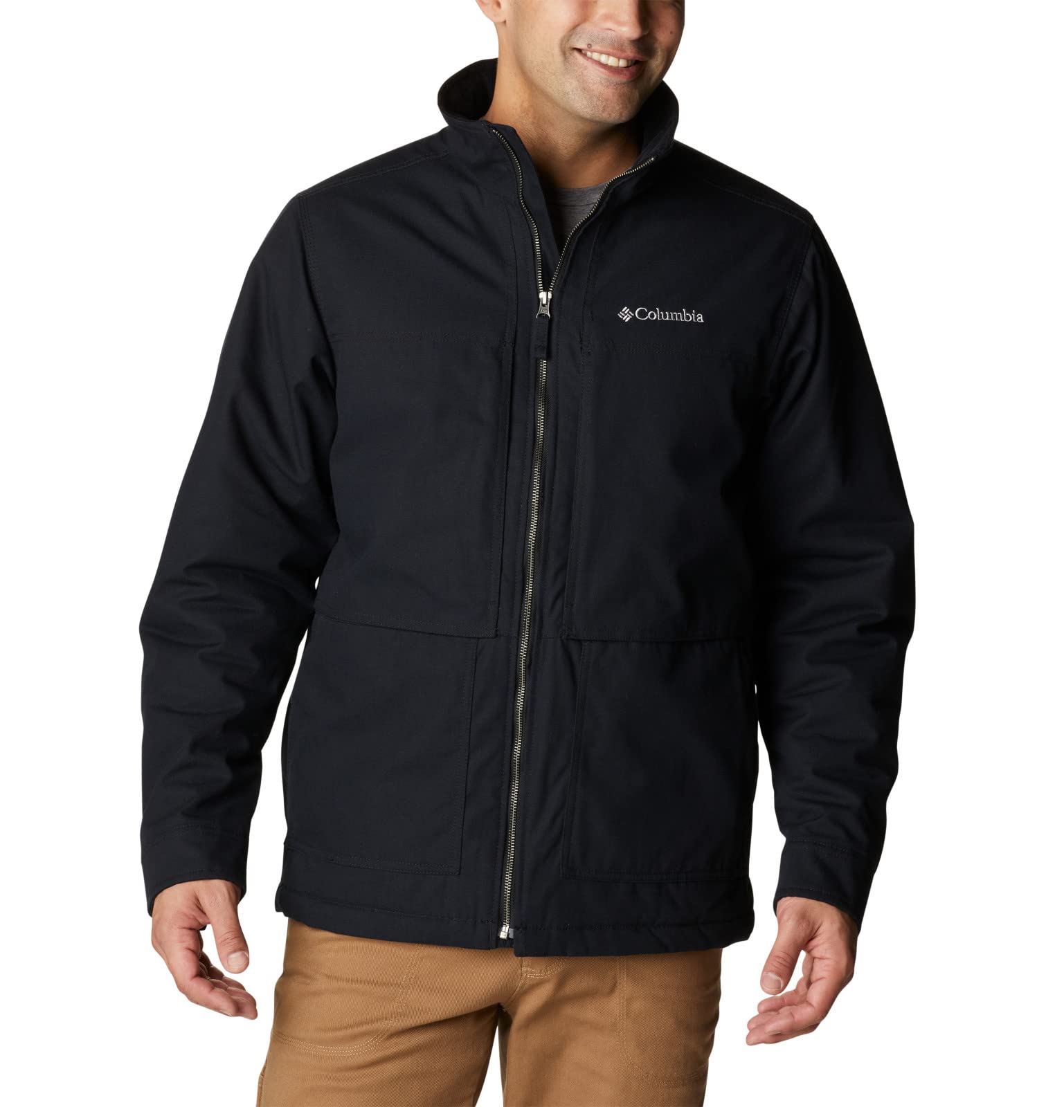 Columbia Men's Loma Vista II Jacket, Black/Mountain Red Check
