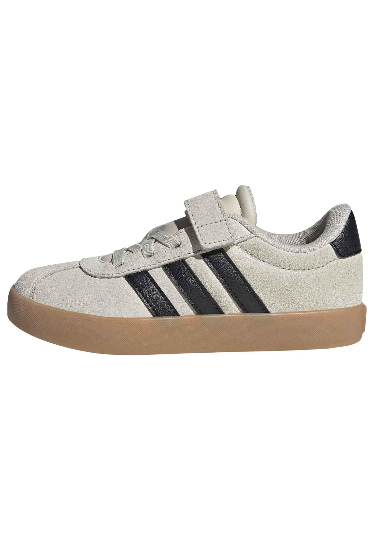 adidas Unisex Kids VL Court 3.0 Hook and Loop Shoes Kids, Alumina/core Black/Gum 3, 13 UK Child
