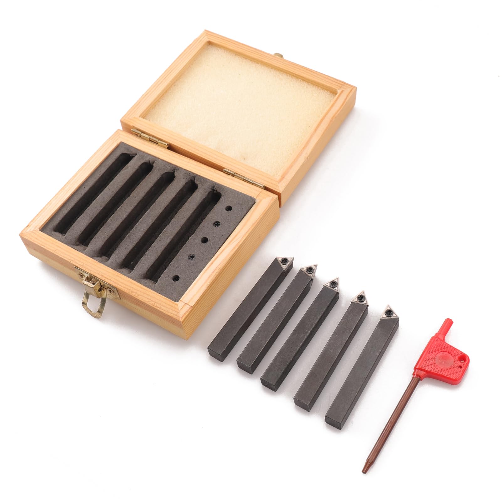 Oudtinx 5PCS Indexable Carbide Turning Tools Set 5/16" - Image 4