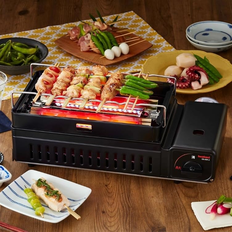 Iwatani 炉ばた焼器 炙りや2 カセットコンロ　専用代え網ｘ2 セット カセットガス 炉ばた焼器 炙りやII