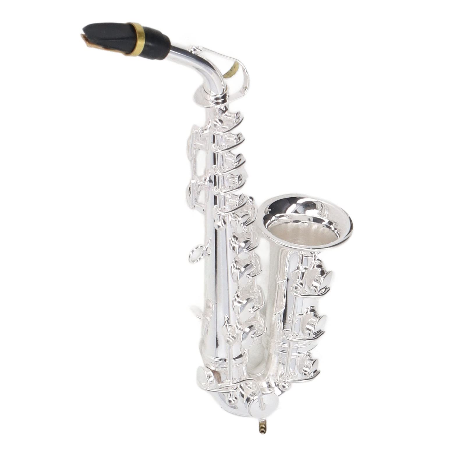 Modèle de Saxophone, Réplique Miniature de Saxophone Alto de 14 Cm avec Support et étui Mini Instrument de Musique Saxophone