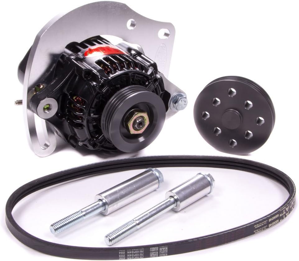 Powermaster - Alternator Kit Pro Series High Mount off WP 3 grv w/8162 55A Alt