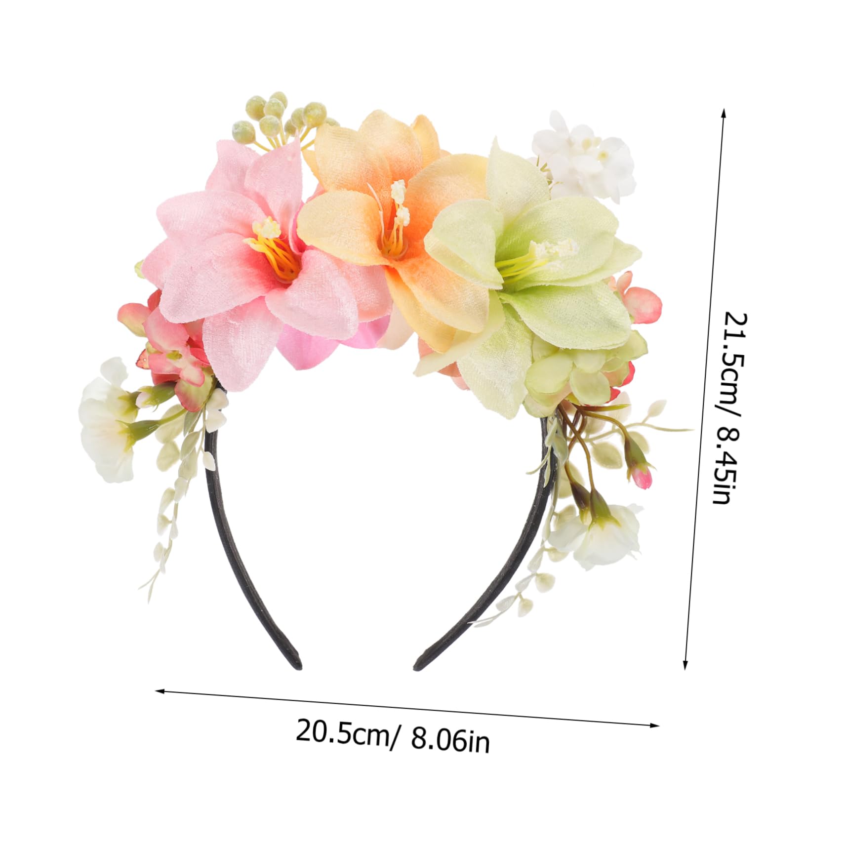 Healeved 3pezzi Cerchietto Con Fiori Di Giglio Per Donne Accessorio Elegante Per Compleanni Matrimoni e Occasioni Speciali Fascia Confortevole e Resistente Per Tutti Giorni