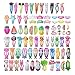 Shogpon Forcine per Capelli Bambina, 80 Pack Colori Caramelle Mollette per Capelli in Metallo Antiscivolo Fermagli Forcine Accessori per capelli per Ragazza, Disegno di Corona di Frutta Animale