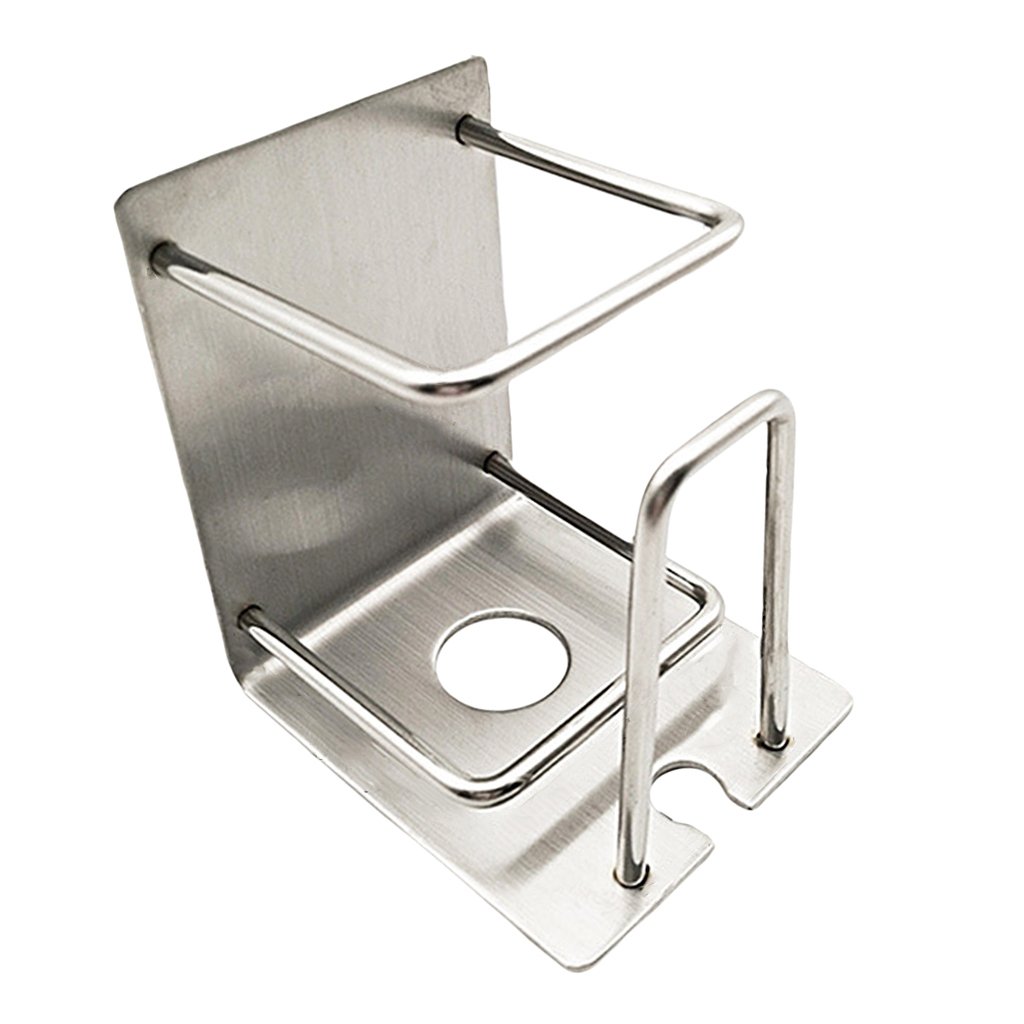 FLAWISH Adhesive Stainless Steel Bathroom Toothbrush Toothpaste Holder