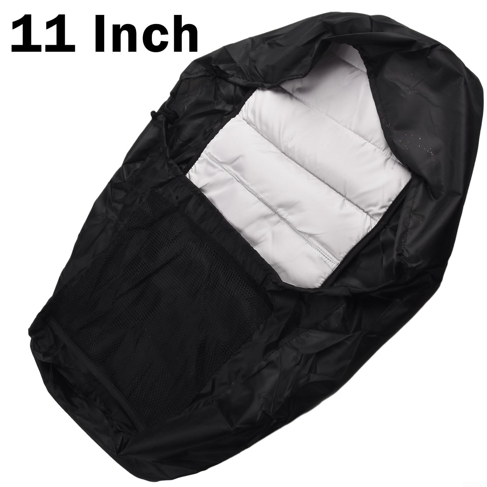 Funda para asiento de tractor con tela impermeable, cordón elástico y bolsillos traseros para cortacésped y tractores agrícolas (gris)