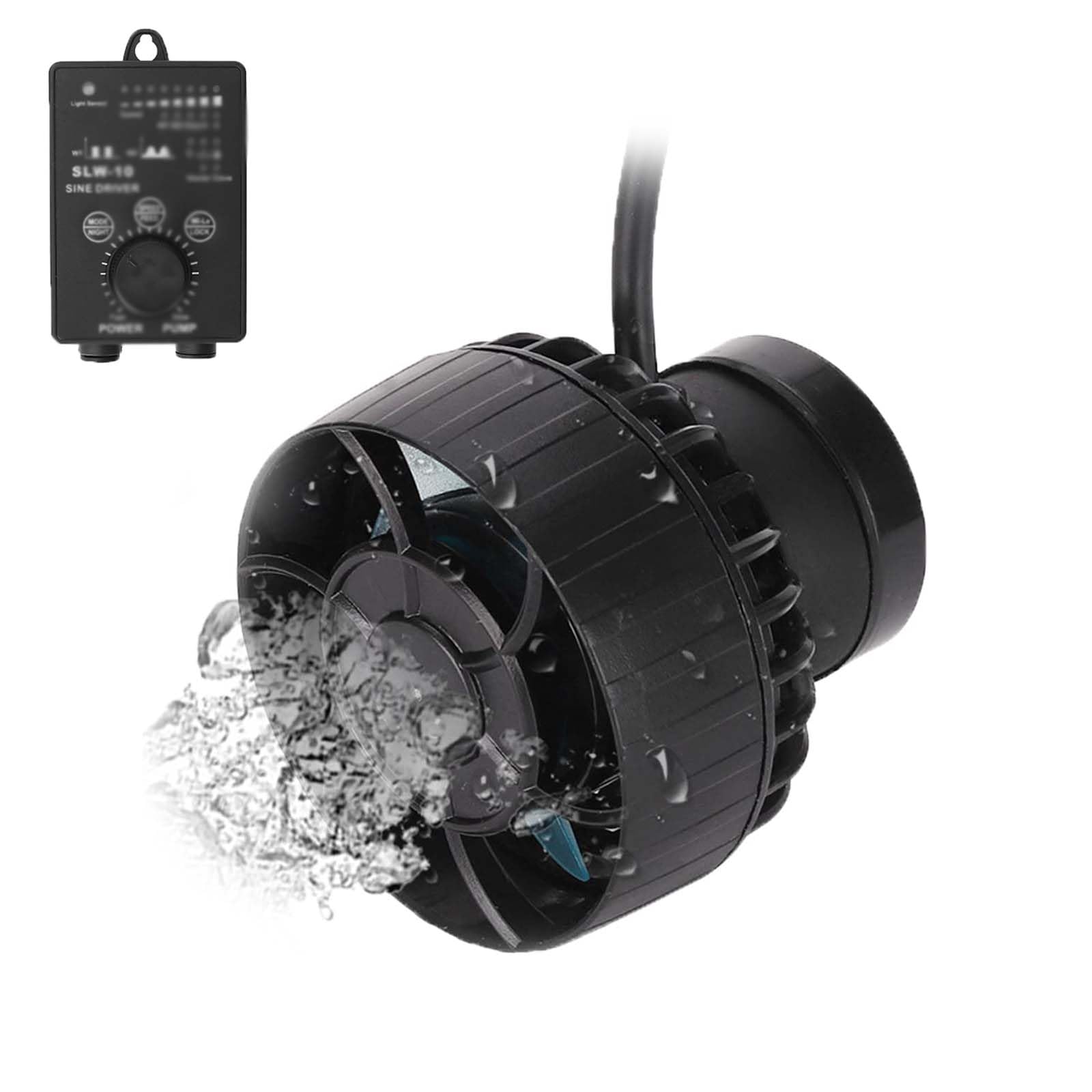 Bomba de Flujo Para Acuario, Bomba Para Hacer Olas con Controlador Inteligente, Protección Contra Combustión en Seco y Silenciosa, Bombas de Circulación Para Peceras, Acuarios, Estanques, Fuentes 30w