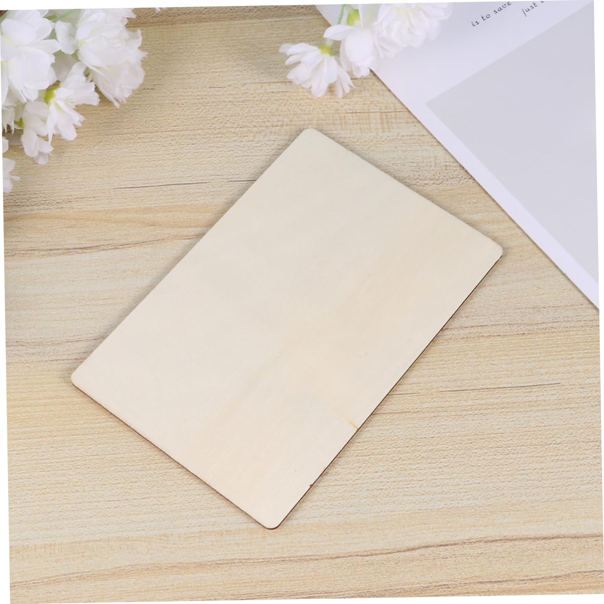 SHINEOFI 50 Piezas de Rodajas de Madera para Pintar a Mano y Graffiti, Material Madera Adecuado para Manualidades DIY y Proyectos Infantiles