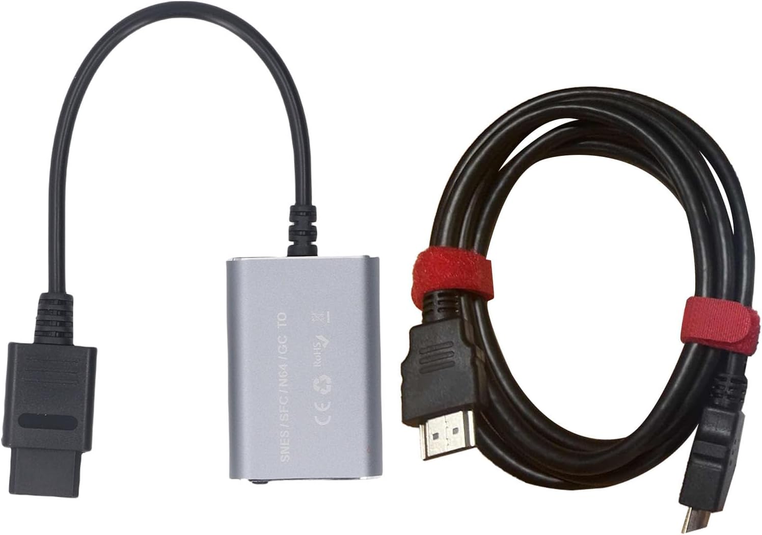 Fabater Converter, 720P Adapter with HD Cable, Compatible with N64 SFC PAL NTSC Retro Game Console, HDTV Converter to Display Output with 4:3 16:9 Switcher