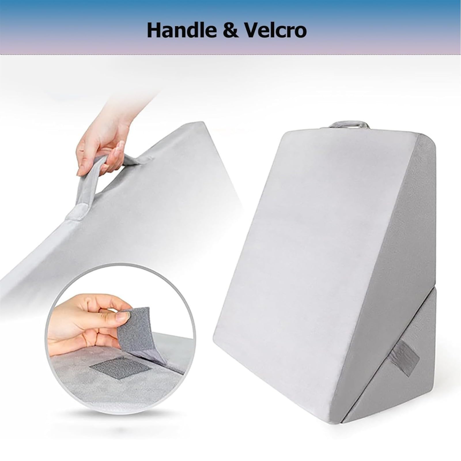 Almohada De Cuña Plegable 2 En 1 De Espuma Viscoelástica,Soporte Ortopédico para Reflujo Ácido,Reducir El Dolor De Espalda,Ronquidos Y Problemas Respiratorios
