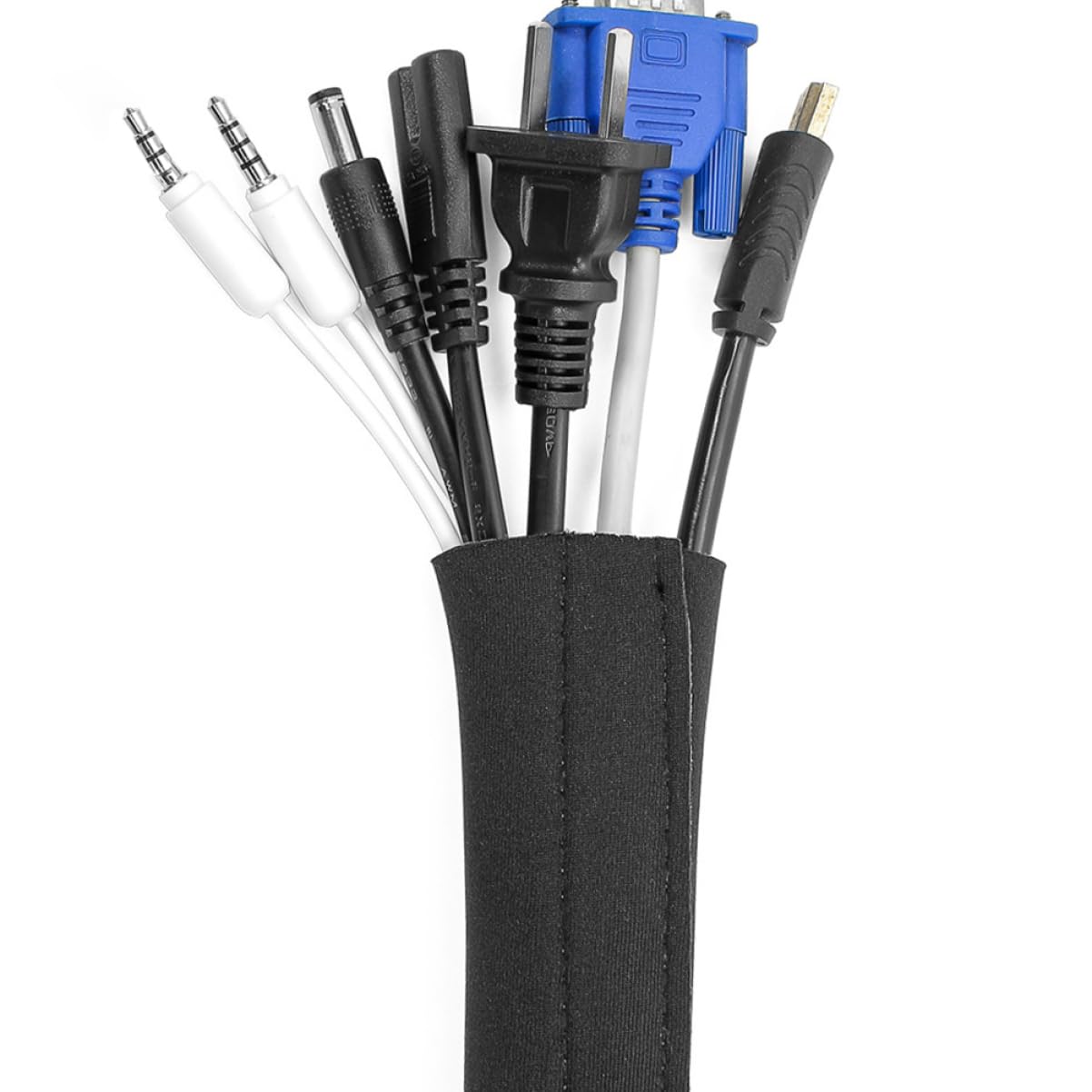 DOITOOL 4stücke Neopren Kabelmanagement Sleeve Verstellbare Kabel Organizer Für Computer Und Unterhaltungselektronik Schützende Kabelversteckung