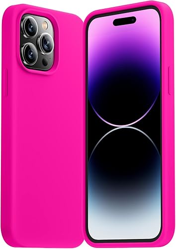 Miniatura 7 de Cordking Funda para iPhone 14 Pro, funda de silicona ultra delgada a prueba de golpes con forro de microfibra suave antiarañazos, 6.1 pulgadas,