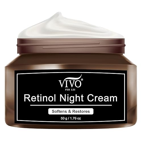 Vivo Per Lei Crema de noche de retinol - Crema de retinol para rostro - Hidratante antienvejecimiento para mujeres - 1.76 onzas