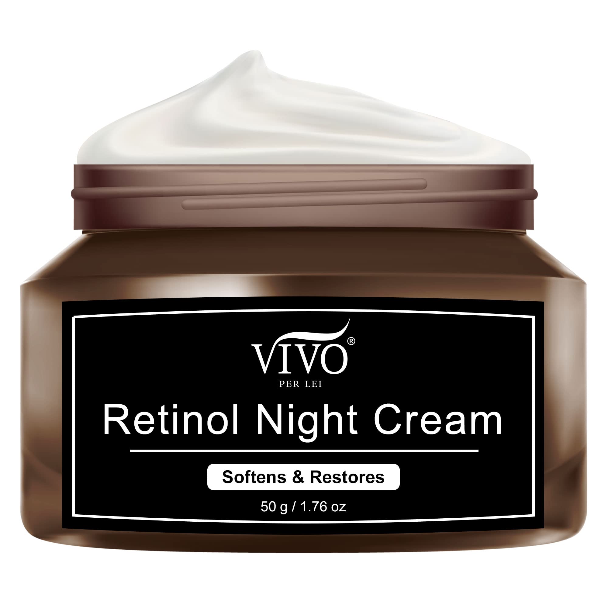 Vivo Per Lei Retinol Night Cream - Retinol Cream for Face - Anti Aging Moisturizer for Women - 1.76 Oz.