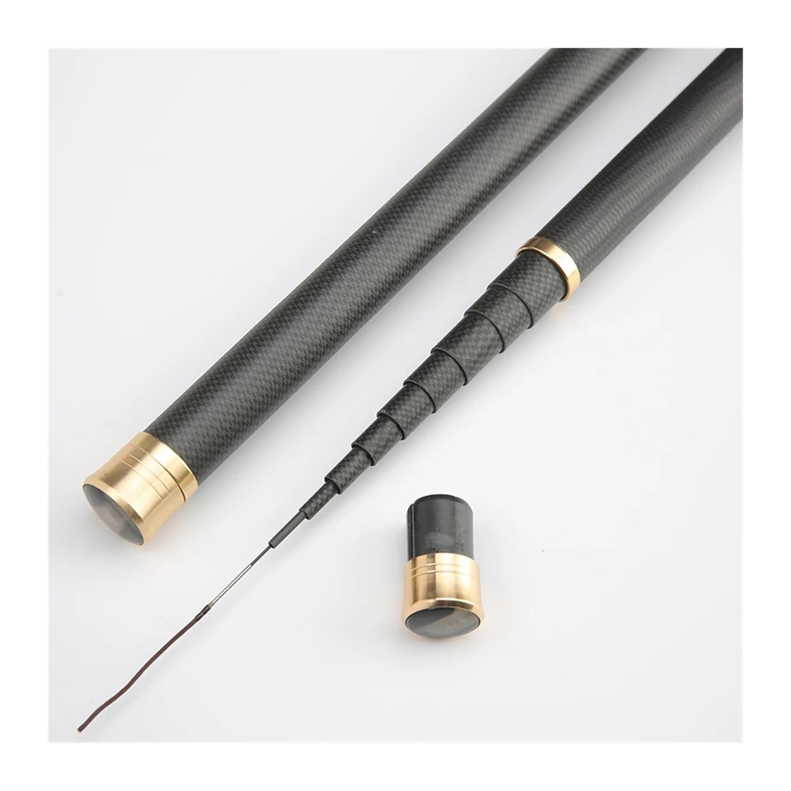 Canna Telescopica Carbonio, Canna da pesca telescopica a mano in fibra di carbonio 2.7M/3.6M/3.9M/4.5M/5.4M/6.30M/7.2M/8M/9M/10M ruscello