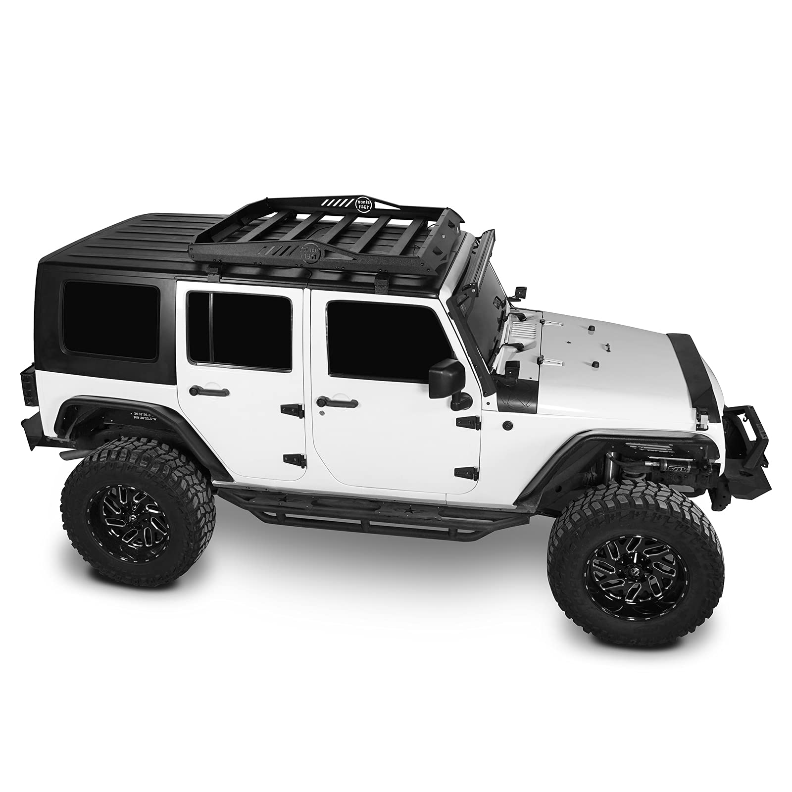 Hooke Road Jeep Wrangler JK Hard Top Roof Rack Cargo Carrier Luggage