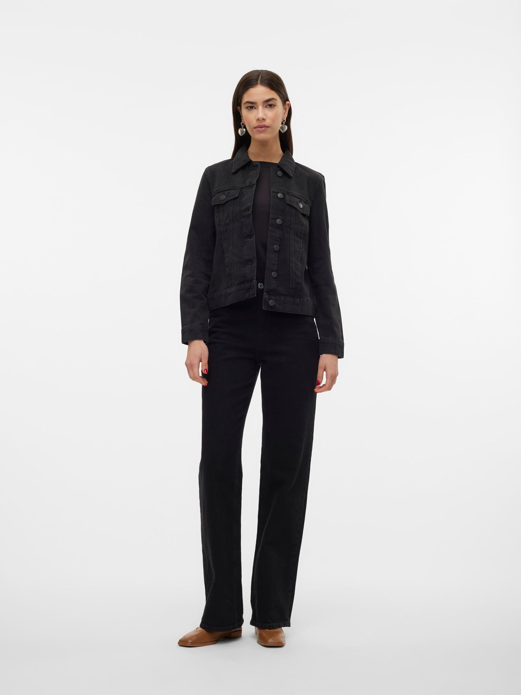 VERO MODA Vmluna LS Slim DNM Giacca Mix Ga Noos Giacca Donna