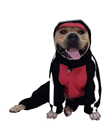 Doxters Full Coverage Dog Raincoat, Long Durability ToughCoat Size 34, for Large Dogs, Like Golden Retriever, Labrador, German Shepherd, Rottweiler, Bull Mastiff Red Black