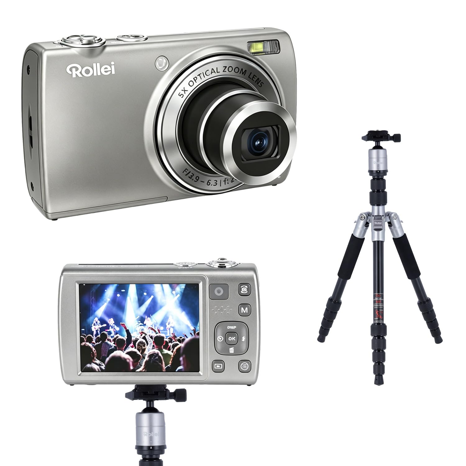 Rollei M4 Selfie Monitor Screen for iPhone 17 Series &amp; Android Titanium Medium