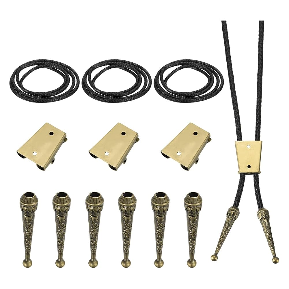 UDSKNV[KSL Bolo Tie Accessories for DIY for Wernese Necklace Jewelry Making, Bolo Tie Findings Kit B