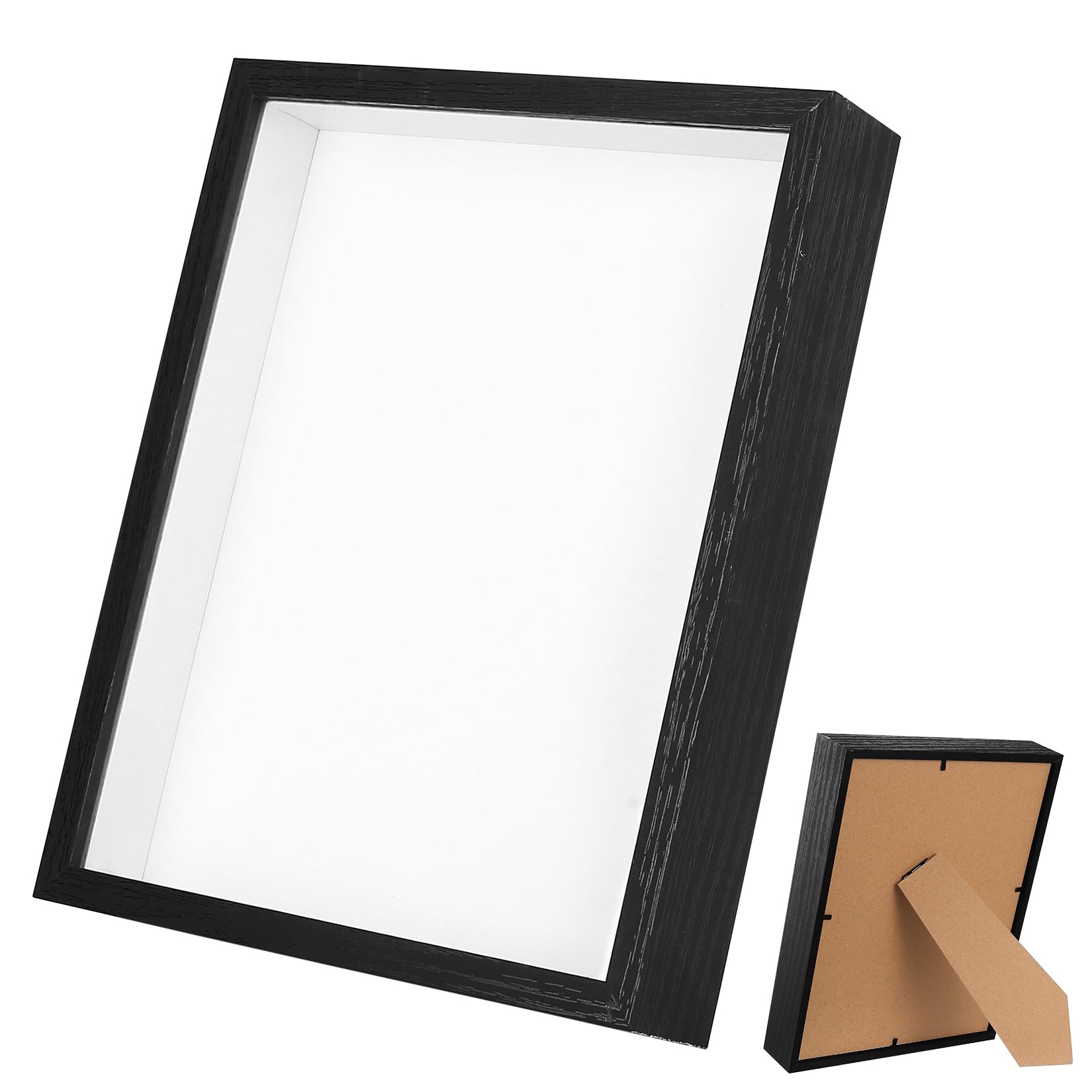 3D Shadow Box Frames for Crafts 3D Deep Box Frames, 8 x 10 Inch Deep Photo Frame Boxes, Hollow Wooden Display Picture Frame for Memory Keepsake Graduation Anniversary Wedding